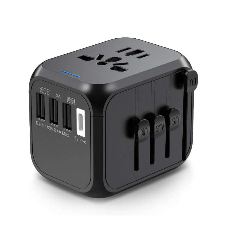 Universal International Travel Adapter for EU UK AU US Socket & Plug with USB Port
