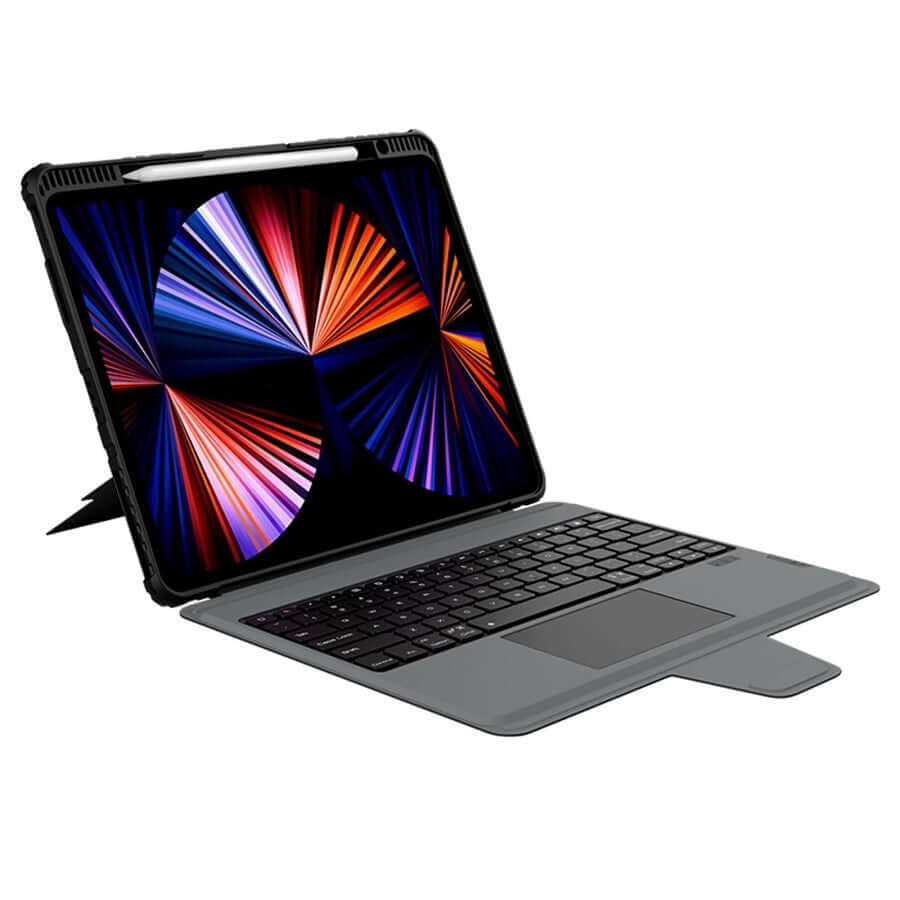 iPad Pro 12.9 / Air 13 Bluetooth keyboard with Bumper Adjustable Stand case