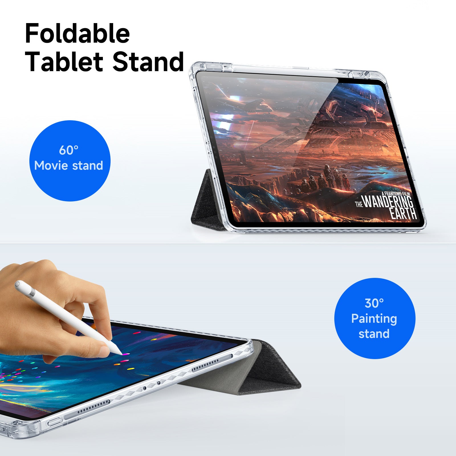 Case Cover for iPad Pro 11 2024 With Pencil Holder Auto Sleep Wake