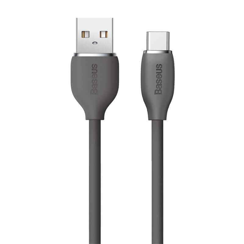 Baseus USB to USB-C / Type C Jelly Liquid Silica Gel Fast Charging Data Cable - Black