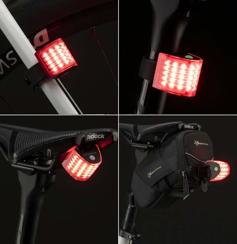 Bicycle Rear Light 180Β° Wide Warning Tail Light 5 Modes USB Rechargeable