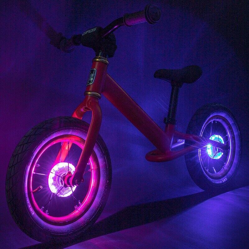 Bicycle Wheel Hub Light Smart Vibration LED Colourful Flash Light for MTB / Kids Bike 1PCS