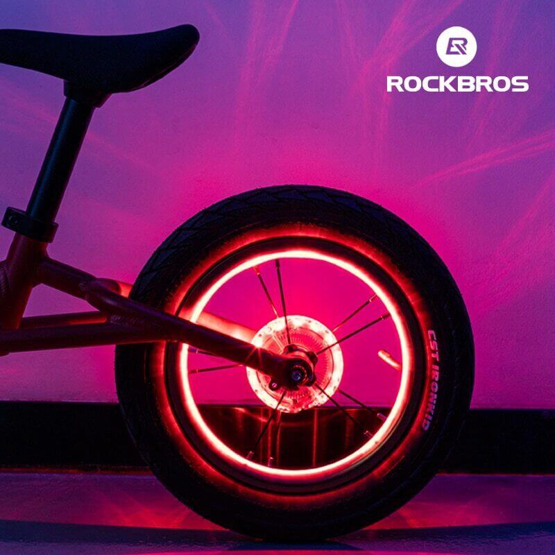Bicycle Wheel Hub Light Smart Vibration LED Colourful Flash Light for MTB / Kids Bike 1PCS