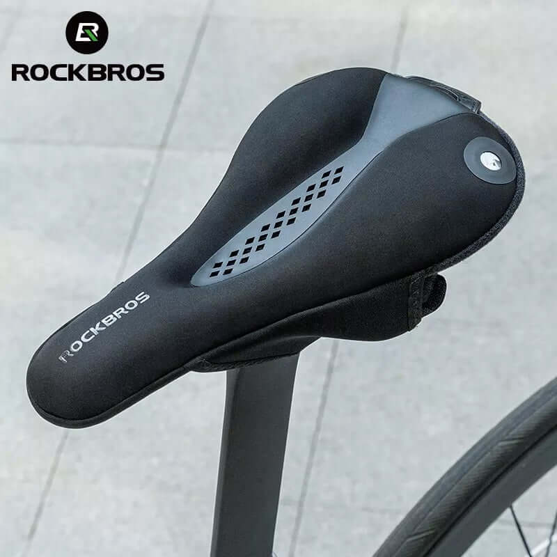 Bicycle Cycling Saddle Cover with Rear Light Taillight Breathable Comfortable Seat Cushion