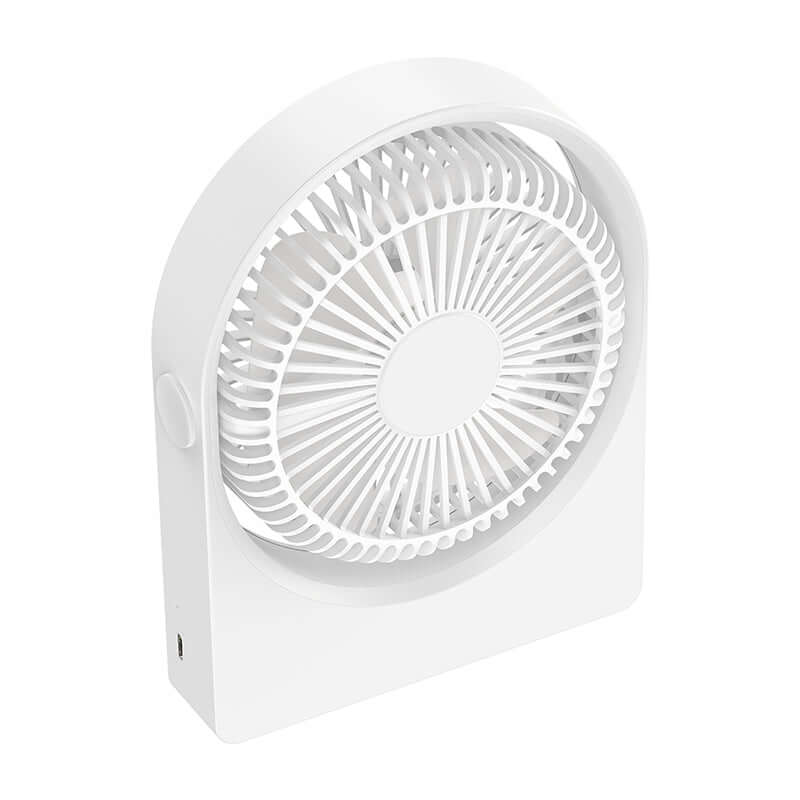Portable Cooling Fan Desktop Fan Rechargeable Battery-White