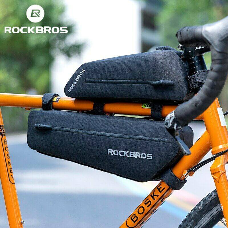 2 Bicycle Bags Frame Triangle Waterproof Top Under Tube Front Bike Bag