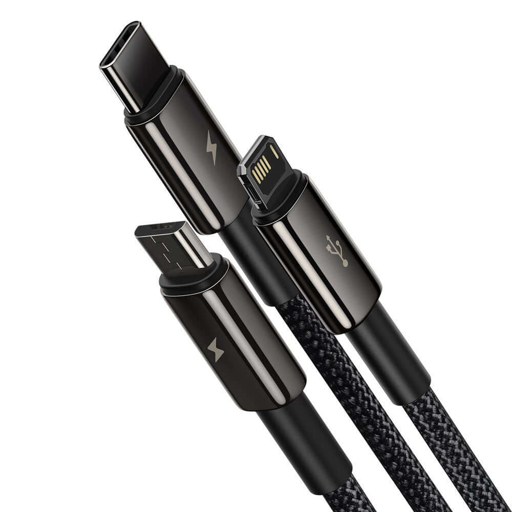 3 in 1 USB To Apple Micro Type-C Multi 3.5A Fast Charging Cable 1.5M