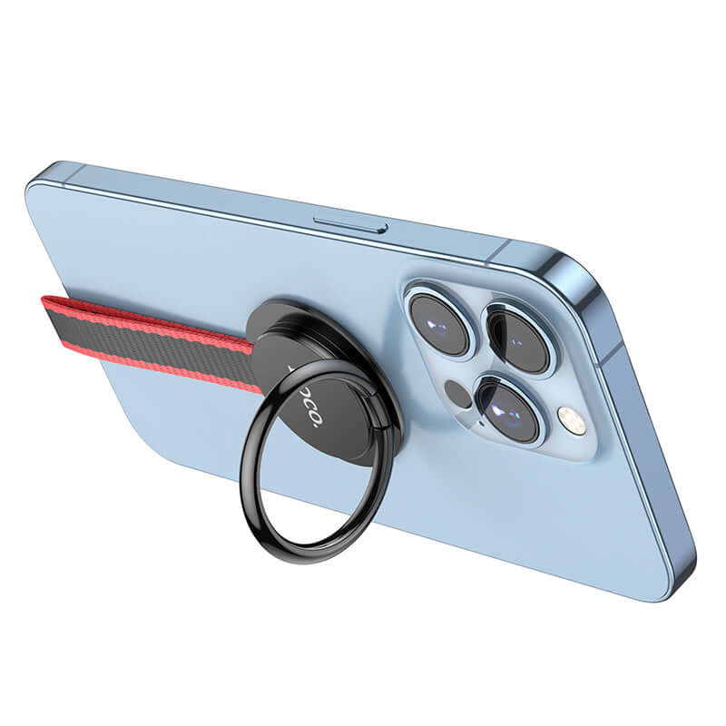 Magnetic Phone Ring Lanyard Buckle with Finger Grip Holder Bracket