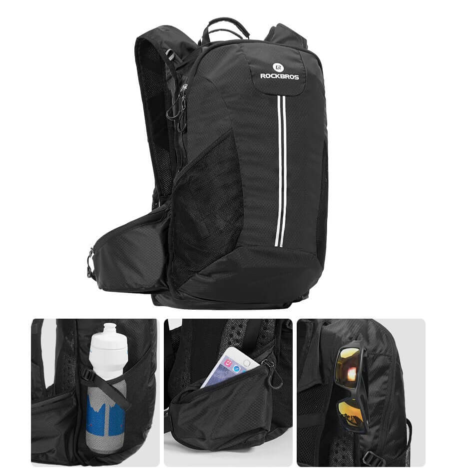 Cycling Hiking Backpack for Outdoor Camping Climbing Travel Bag-Black