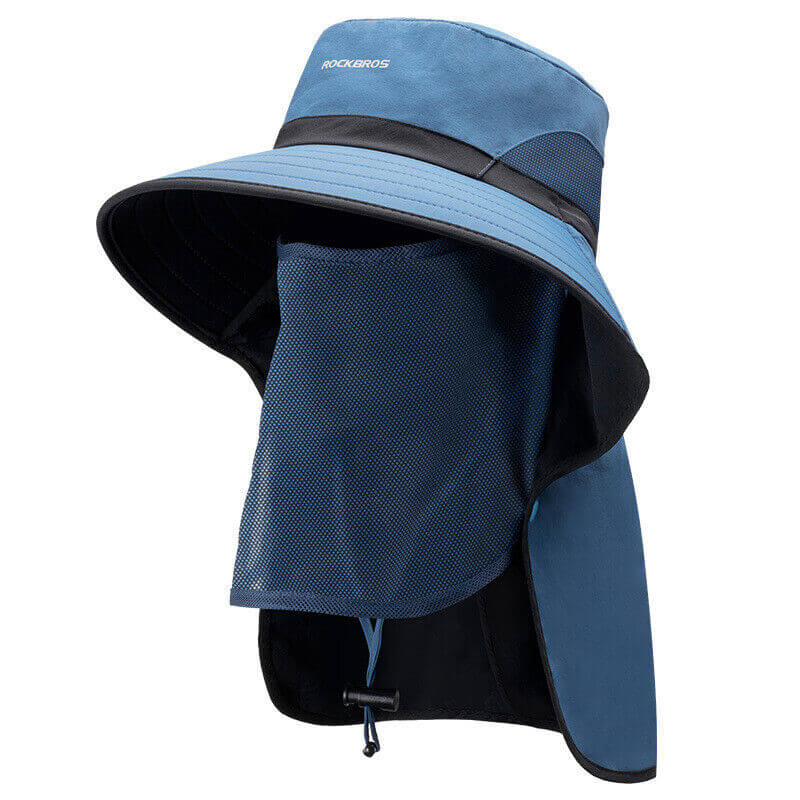 Summer Sun Protection Hat Cap Face Cover Wide Brim Neck Flap for Ridin