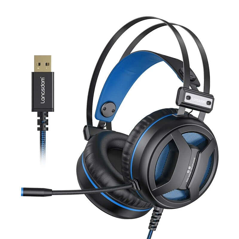 USB 7.1 Gaming Headset RGB Light Headphone with Mic for PC Mac Laptop PS4 PS5