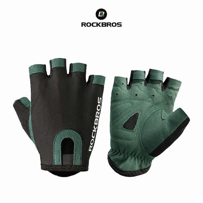 Cycling Bike Half Gloves Breathable Sweat-Wicking Net Bicycle High Stretch Fabric Sports Gloves