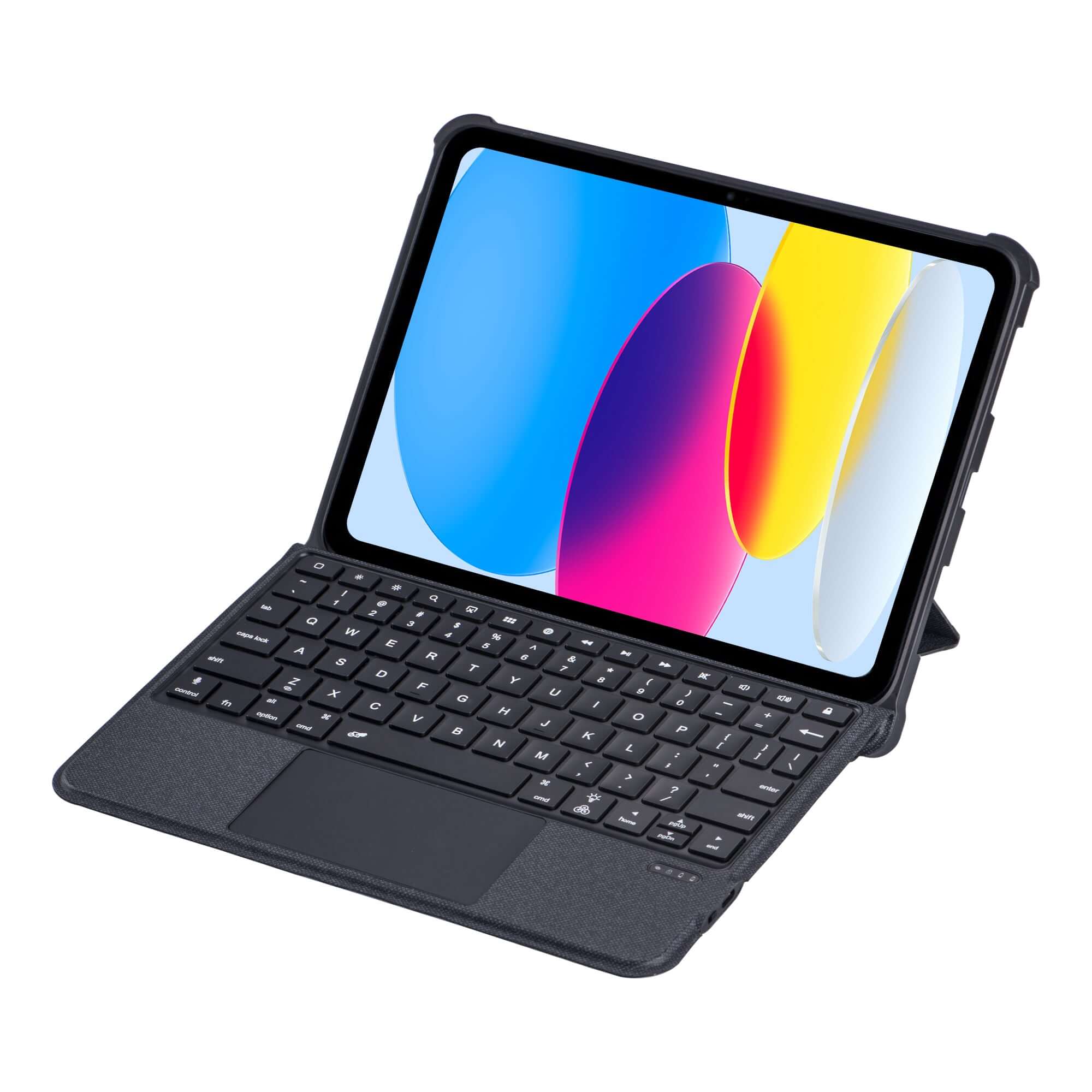 iPad 10th 10.9" 2022 Backlit Bluetooth keyboard with Trackpad Detachable stand case