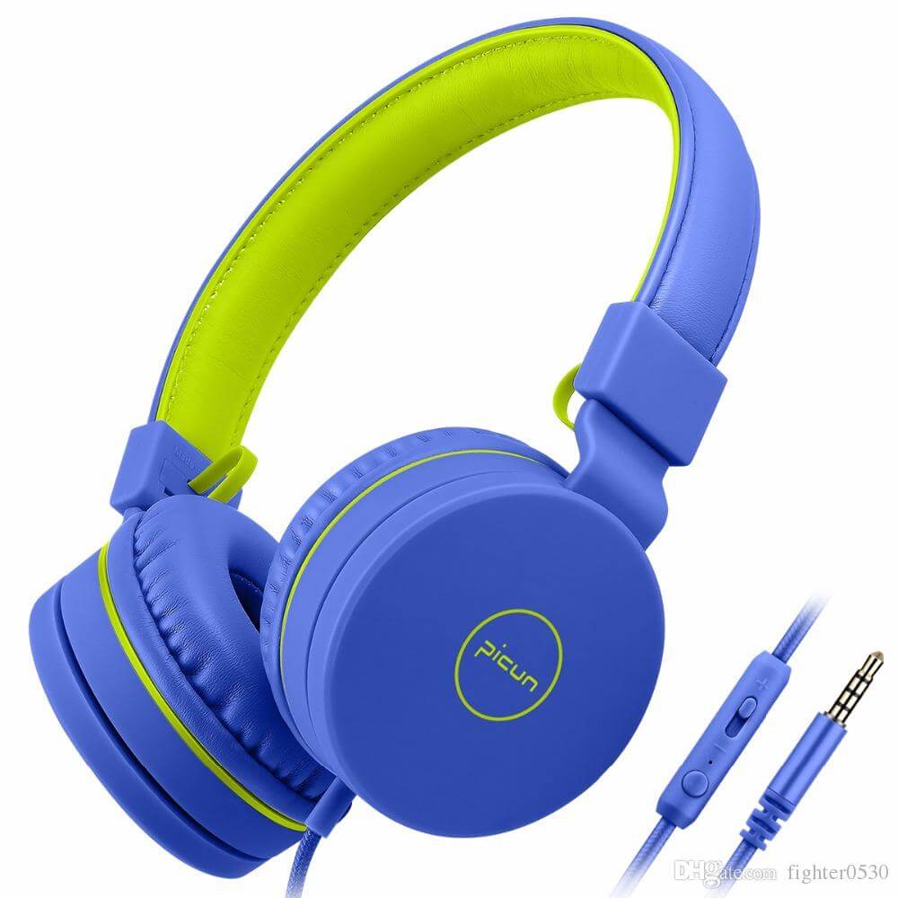 Wired Volume Control Foldable Children Headphone Safely Headset for 2 to 10 years