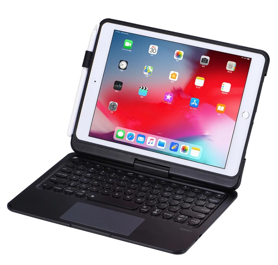 iPad 7th/8th/9th 10.2 inch iPad Air 3/Pro 10.5 360 Rotating Led Backlit Bluetooth Touchpad Keyboard