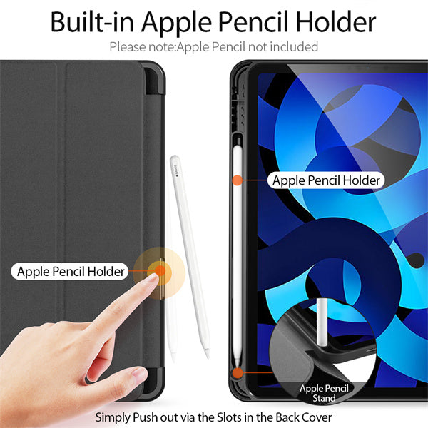 iPad Air 13 2024 Flip Trifold Stand Case Cover with Pencil Holder