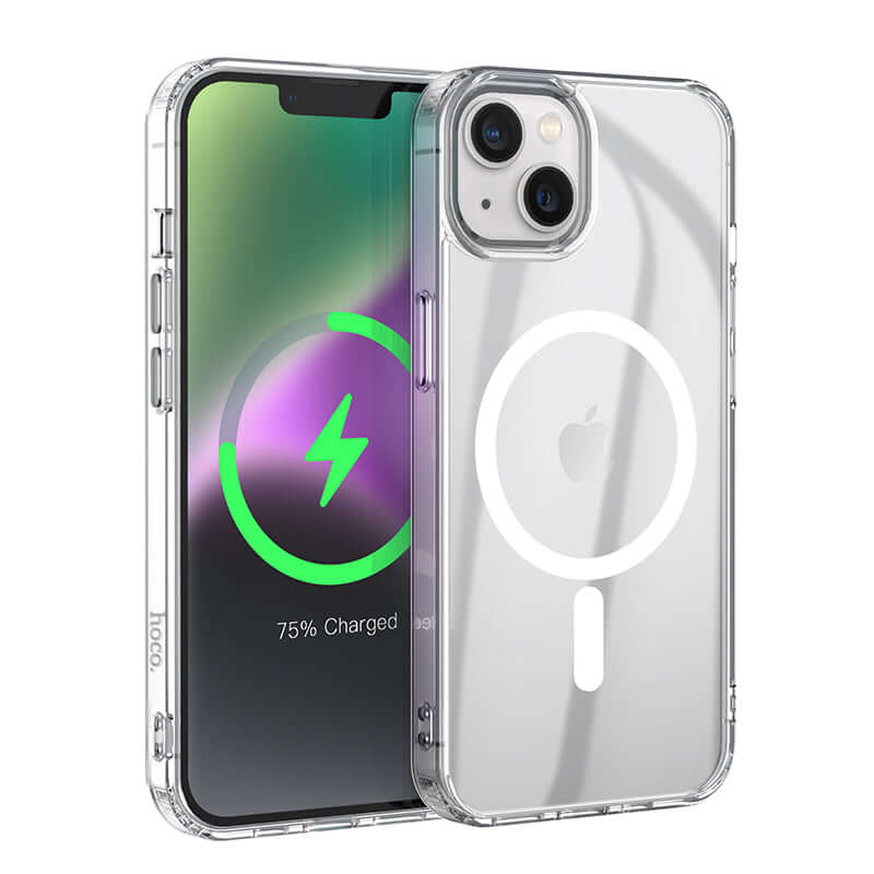 iPhone 14 Plus Magnetic Magsafe TPU Protection Transparent Back Case