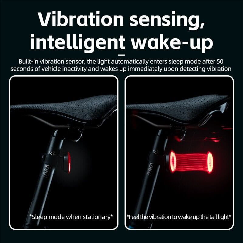 Lightweight Bicycle Taillight Bike Smart Brake Rear Light Waterproof