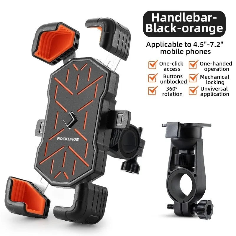 Bike Handlebar Phone Holder 360 View Bicycle mount