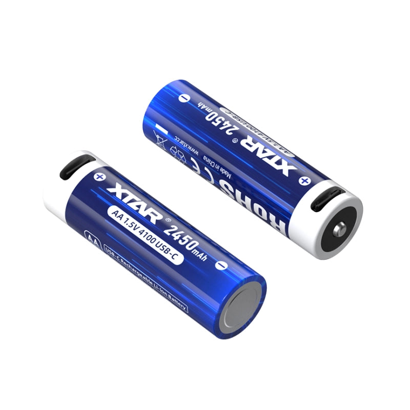 1.5V AA 2450mAh USB-C Li-ion Rechargeable Battery 4 Pcs