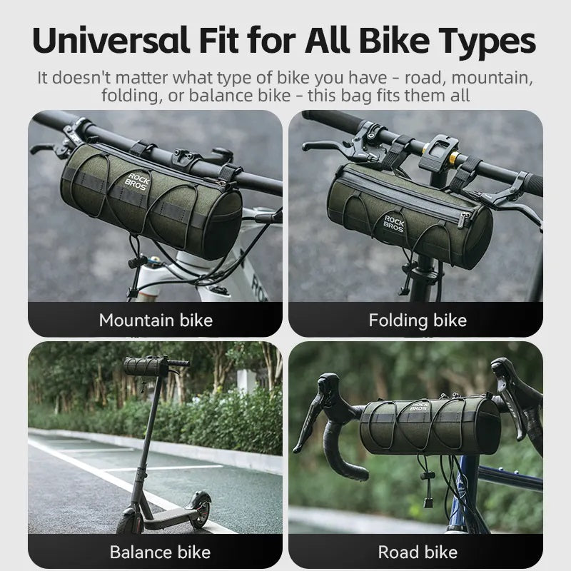 Bicycle Front Handlebar Cylinder Bike Storage Bag 2L