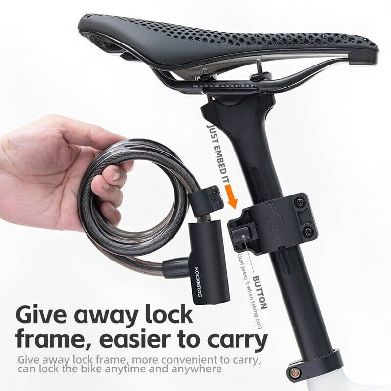Bicycle Bike Anti-Theft Zinc Alloy Steel Lock Portable with 2 keys