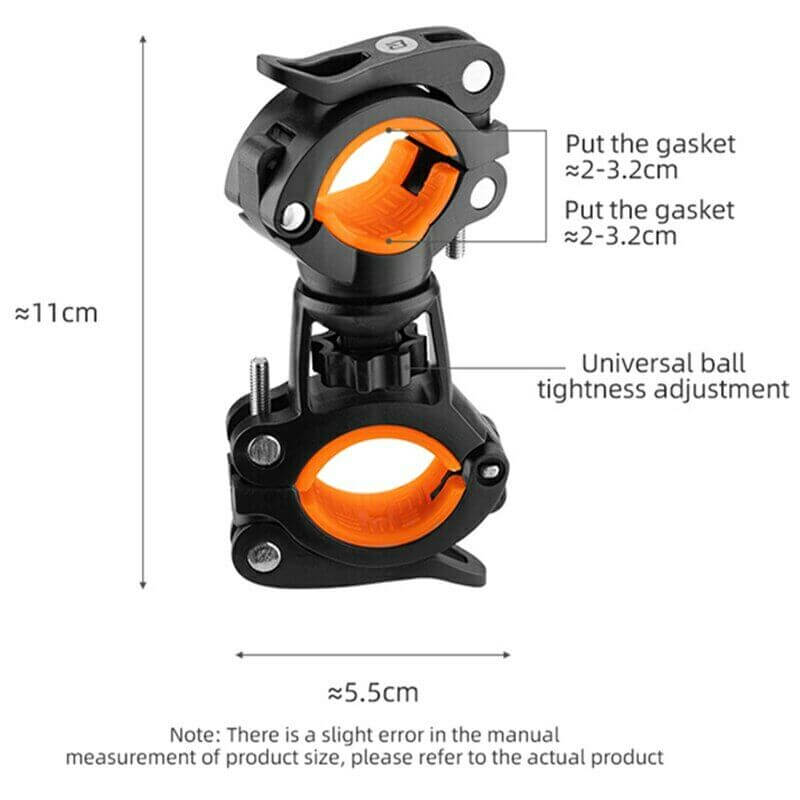 Bike Bicycle Flashlight Bracket Rotating Quick release Mount Holder