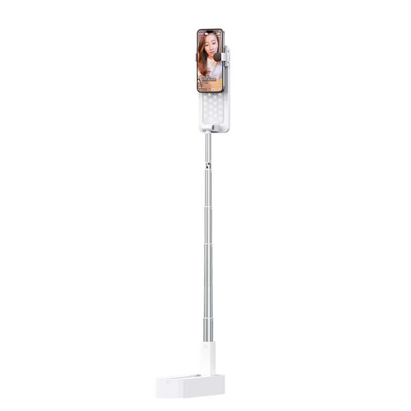 Portable Phone Holder Selfie Stick with Light Desk LED Fill Lights Rechargeable