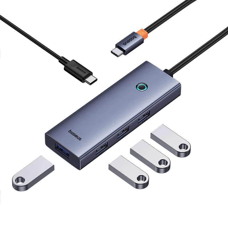 Baseus Type-C to USB 3.0 x 4+PD 100W 5-Port HUB Adapter