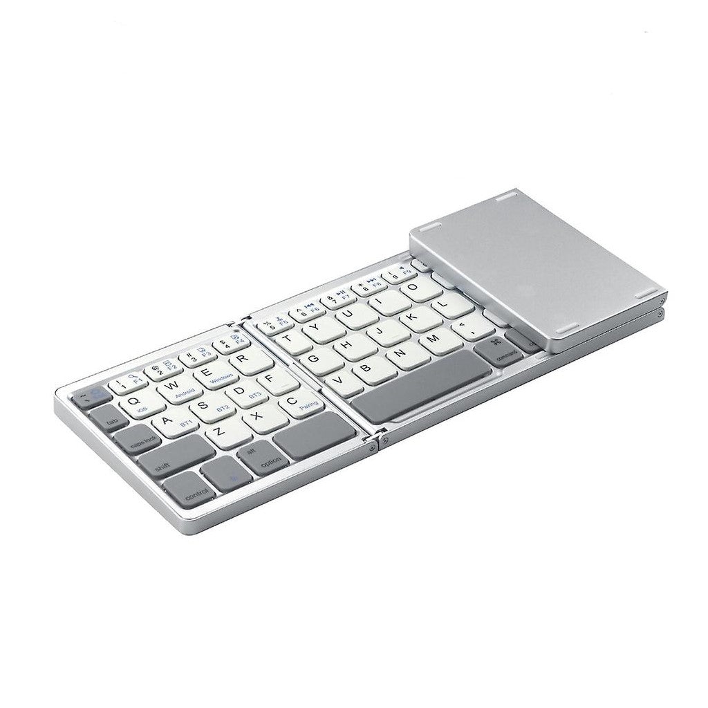 Portable Mini 3 Layer Foldable Bluetooth Keyboard with Trackpad