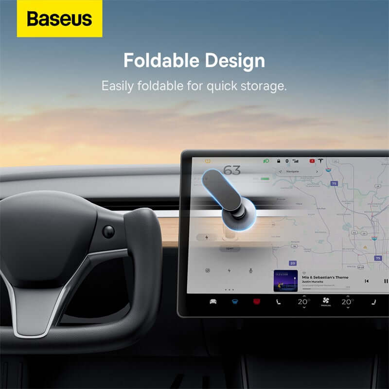 Baseus Magnetic Car Phone Holder Mount for Tesla Display Screen Rotateble