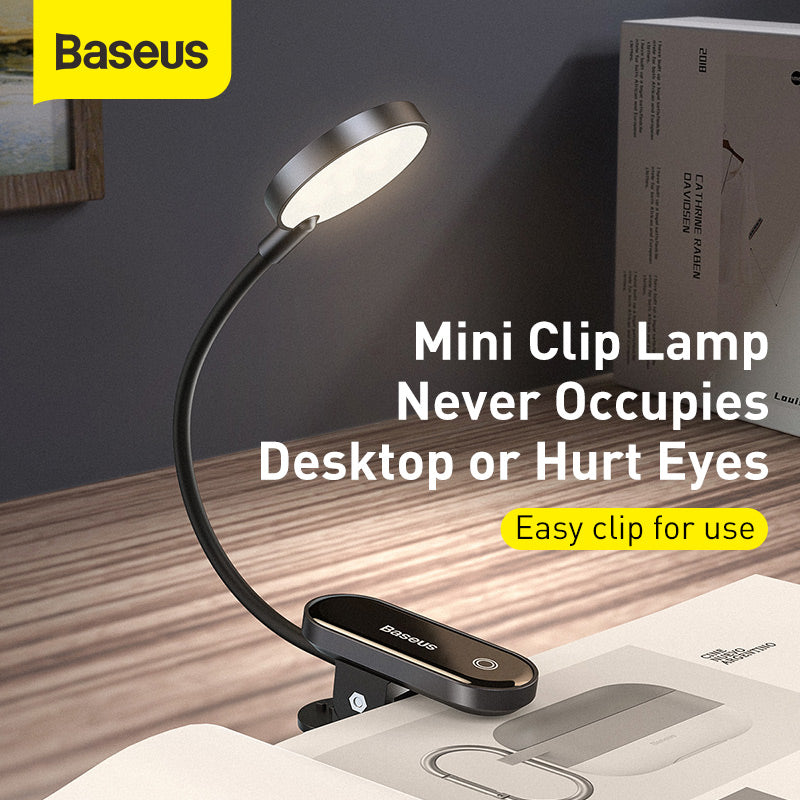 Clip Mini LED Lamp Night Reading Light Touch Control