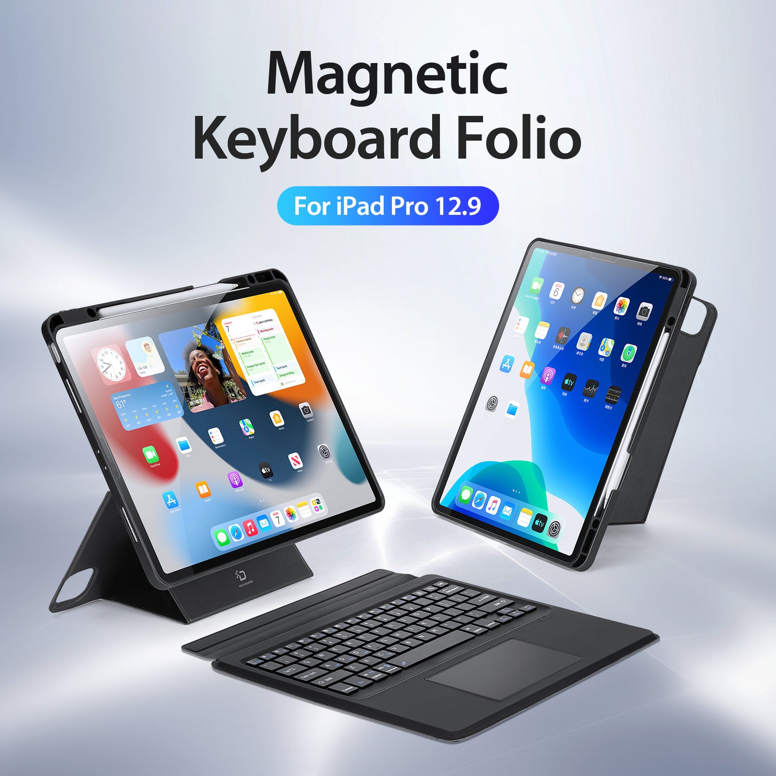 iPad Pro 12.9" Magnetic Keyboard Folio with Adjustable Stand Case
