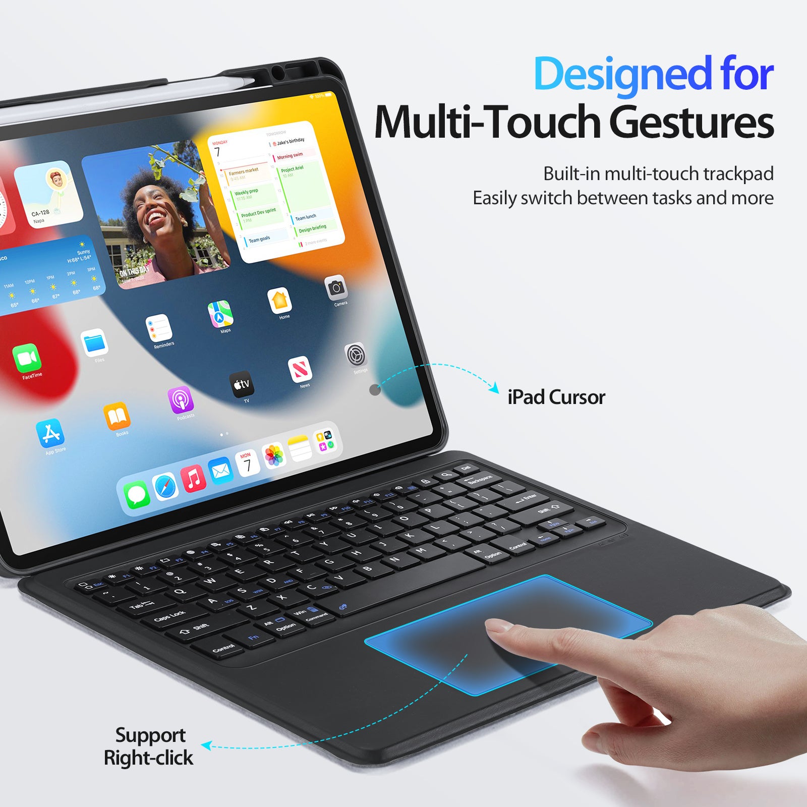 iPad Pro 12.9" Magnetic Keyboard Folio with Adjustable Stand Case