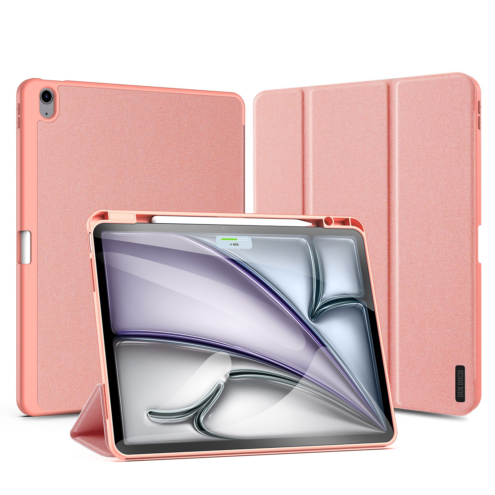 iPad Air 13 2024 Flip Trifold Stand Case Cover with Pencil Holder