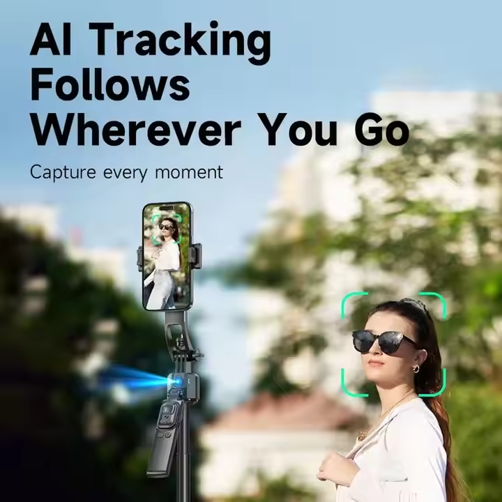 Smart Selfie Stick 360 Rotate Auto Face Tracking with tripod Max 1.6m