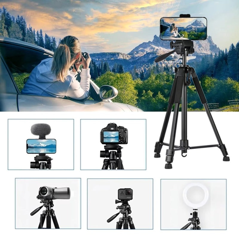 Portable Camera Phone Tripod 360 Rotable Adjustable Stand Max 1.7m
