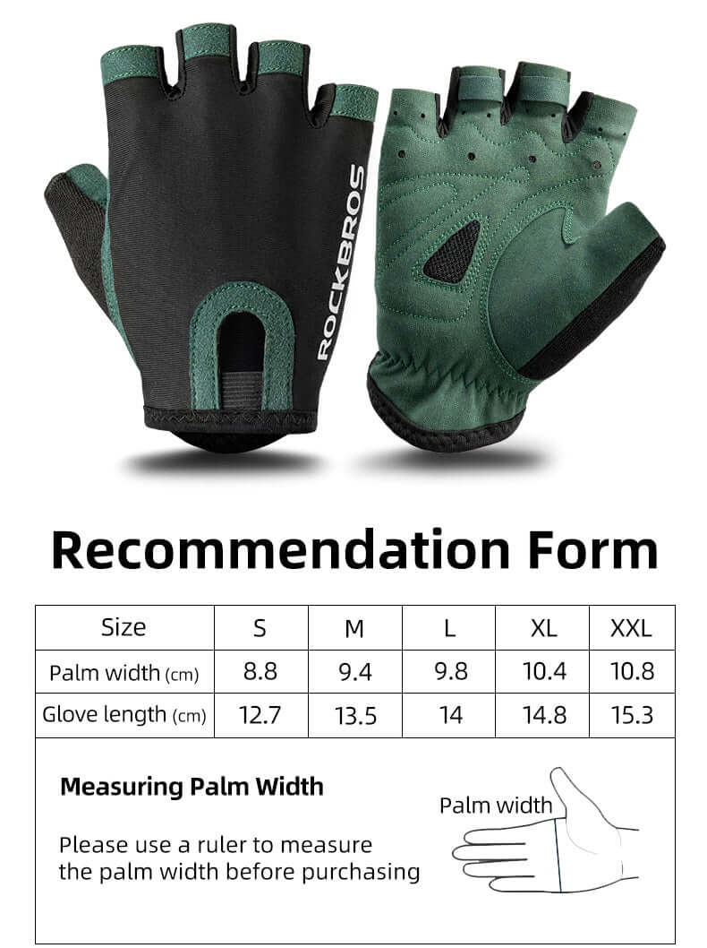 Cycling Bike Half Finger Gloves Breathable High Stretch Fabric Sport Glove