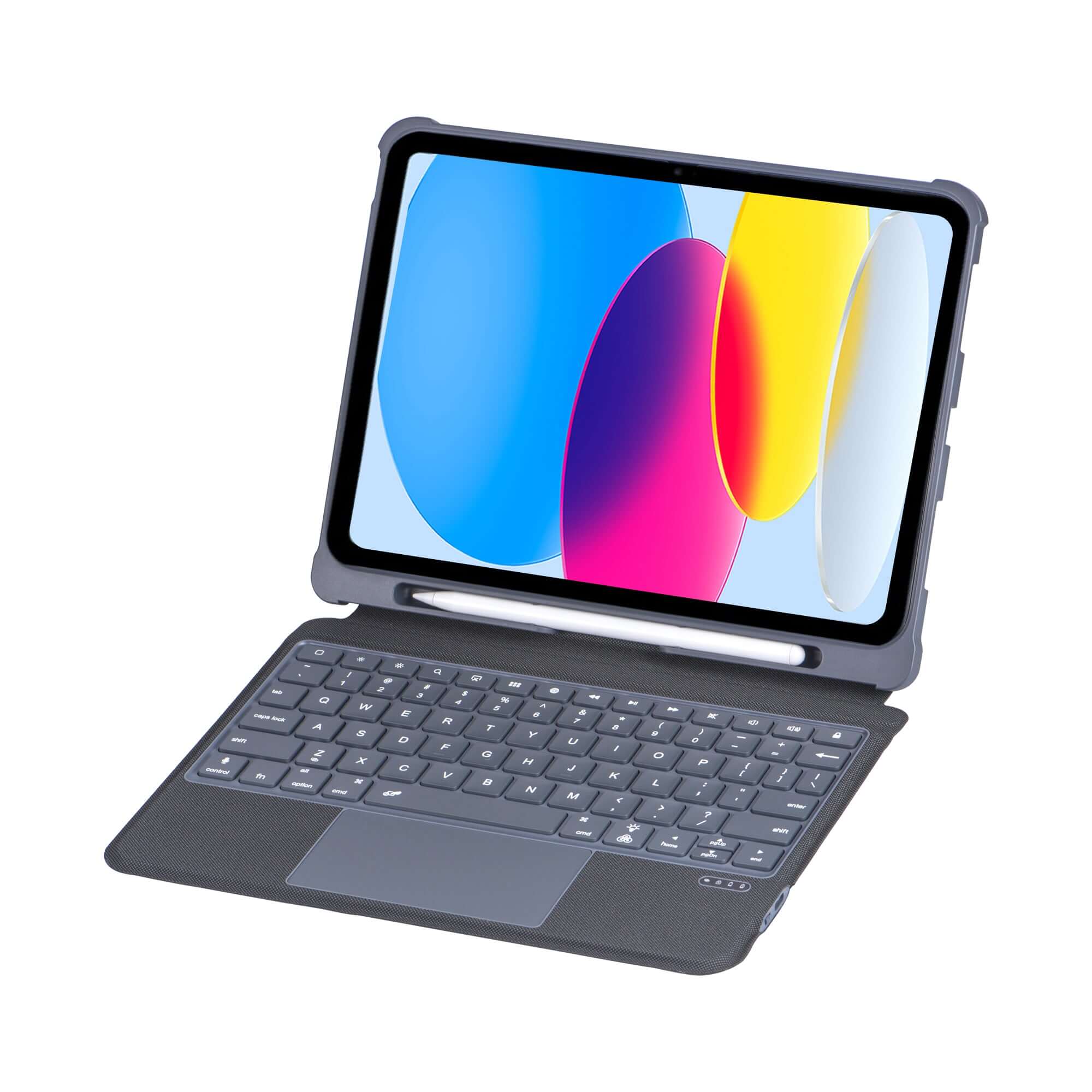 iPad 10th Gen 2022 Backlit Trackpad Bluetooth Keyboard Removable Case