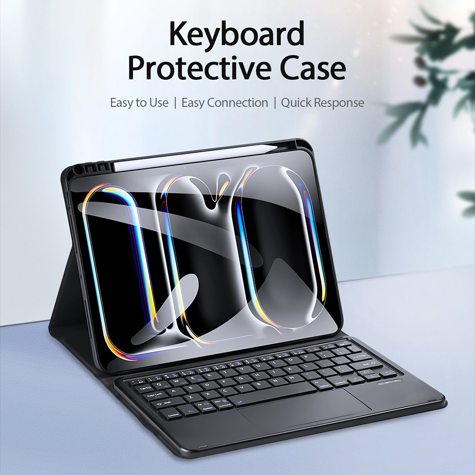 Keyboard with Protective Case for iPad Pro 11 2024