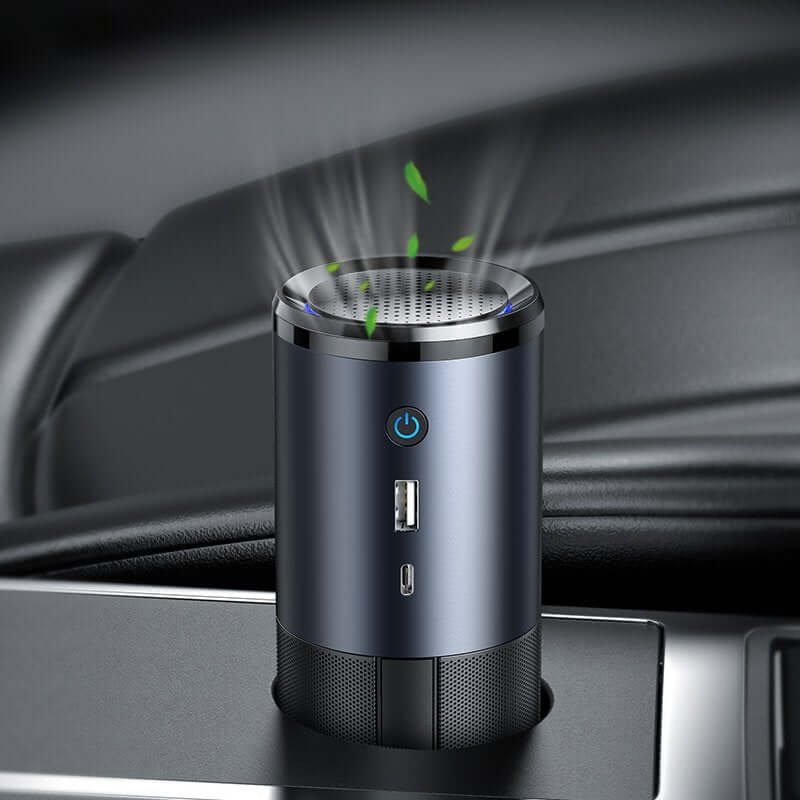 Portable Car Air Purifier Ultraviolet LED Lamp Sterilization Oil Diffuser