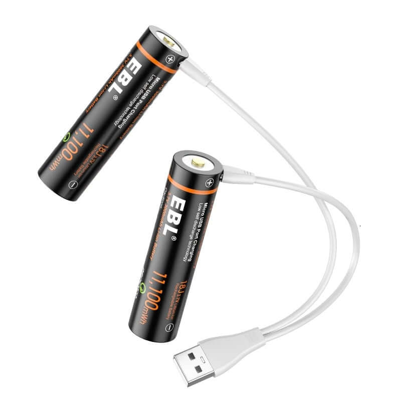 2 Packs 18650 3.7V Li-ion Lithium Rechargeable Batteries 3000mAh For Flashlight Headlamp