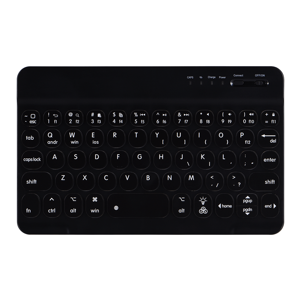 iPad Mini 1 / 2 / 3/ 4 / 5 Removable Backlit Bluetooth Keyboard with Pen Slot Stand Cover