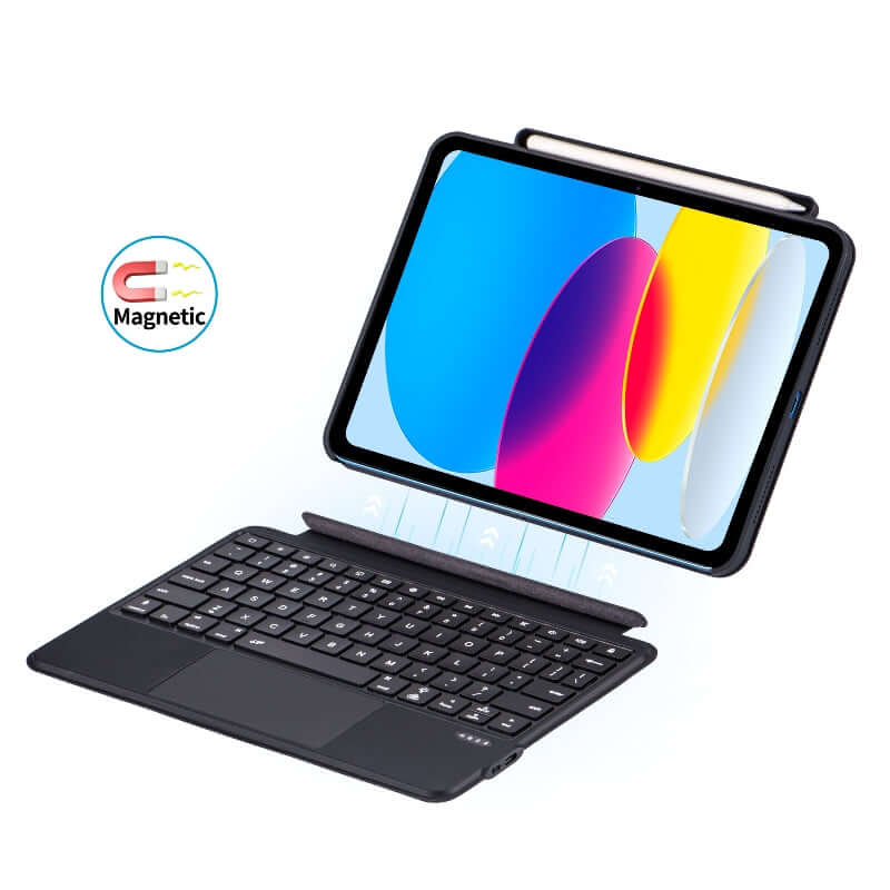 iPad 10th Bluetooth keyboard with Magnetic Detachable Stand Case