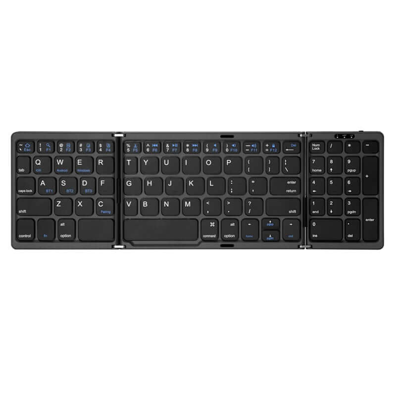 Mini 3 Layer Folding Wireless Bluetooth keyboard compatible with IOS Android Windows