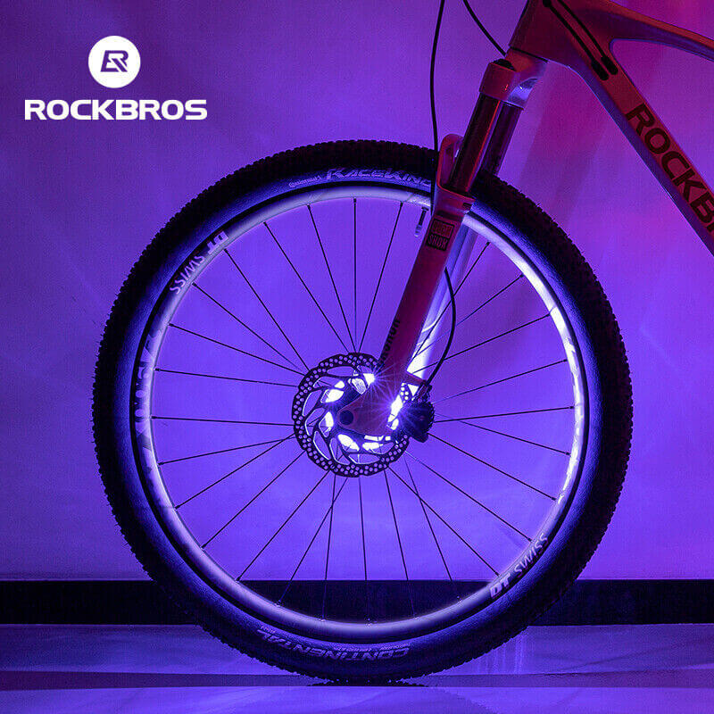 Bicycle Wheel Hub Light Smart Vibration LED Colourful Flash Light for MTB / Kids Bike 1PCS
