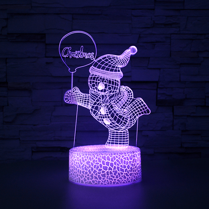 Led Night Light 3D Creative 7 Colours Lamp Xmas Gift