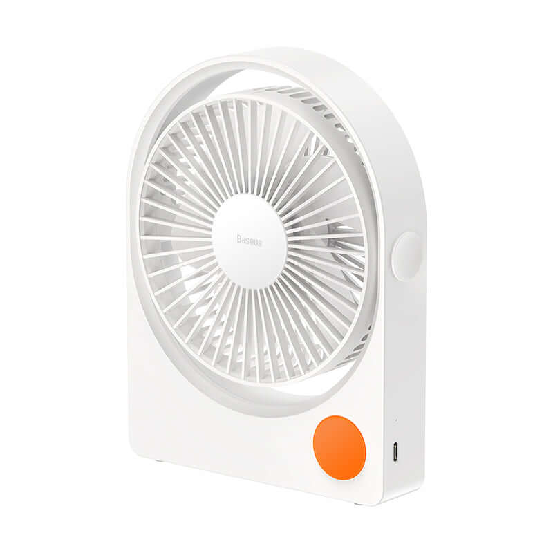 Portable Cooling Fan Desktop Fan Rechargeable Battery-White