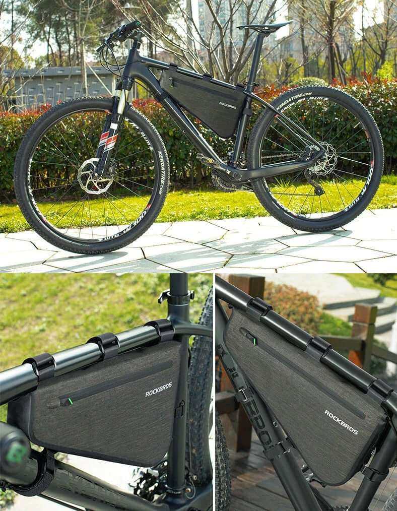 Cycling Bike packing Bag Waterproof Bike Frame Bag Large Tube Pouch Bag