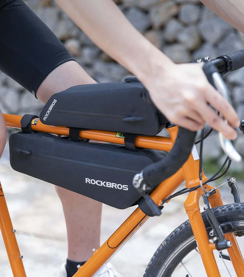 2 Bicycle Bags Frame Triangle Waterproof Top Under Tube Front Bike Bag